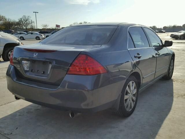 1HGCM66407A031107 - 2007 HONDA ACCORD SE CHARCOAL photo 4