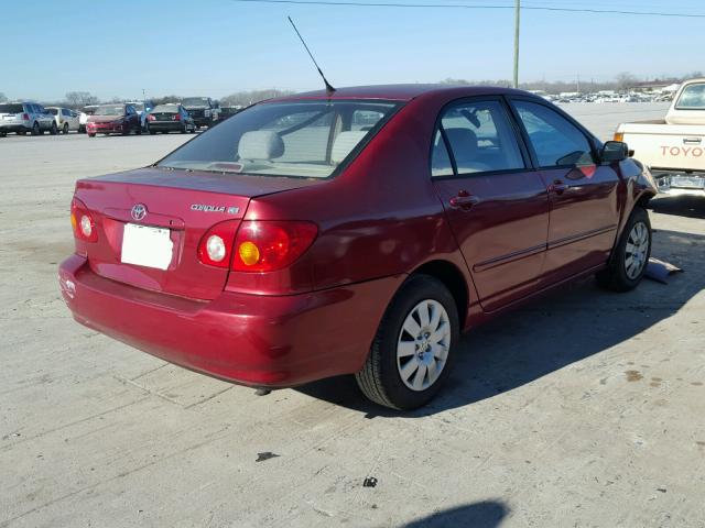 2T1BR38E94C264555 - 2004 TOYOTA COROLLA CE MAROON photo 4