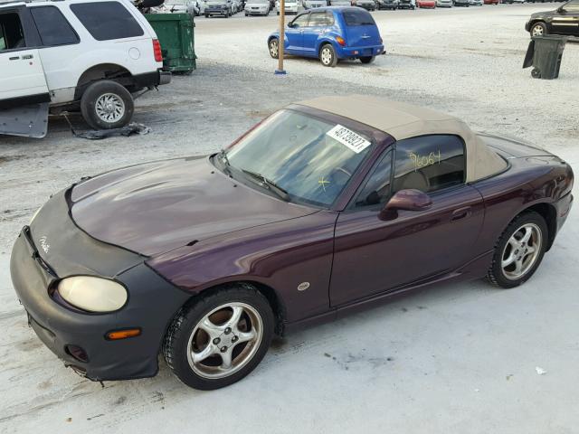 JM1NB3533Y0147932 - 2000 MAZDA MX-5 MIATA MAROON photo 9