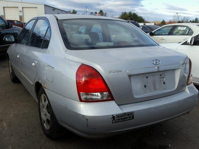 KMHDN45D13U562360 - 2003 HYUNDAI ELANTRA GL SILVER photo 3