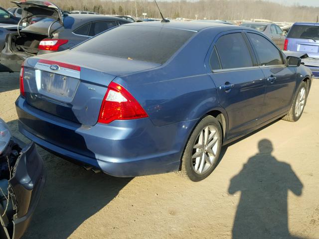 3FAHP0JAXAR314915 - 2010 FORD FUSION SEL BLUE photo 4