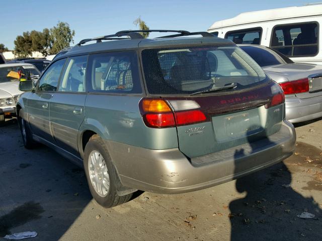 4S3BH686046622842 - 2004 SUBARU LEGACY OUT GREEN photo 3