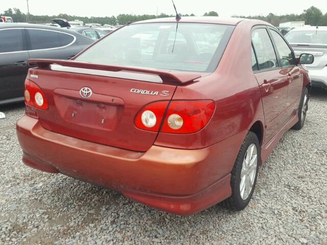 1NXBR32E76Z687306 - 2006 TOYOTA COROLLA CE RED photo 4