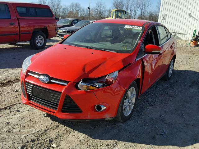 1FAHP3H2XCL180151 - 2012 FORD FOCUS SEL RED photo 2