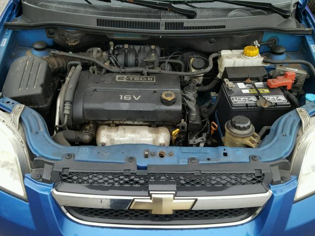 KL1TD56678B076848 - 2008 CHEVROLET AVEO BASE Көк фото 7