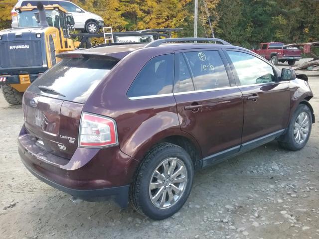 2FMDK4KC3ABA47836 - 2010 FORD EDGE LIMIT BURGUNDY photo 4