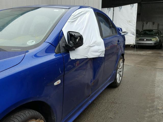 JA3AU86U38U043591 - 2008 MITSUBISHI LANCER GTS BLUE photo 10