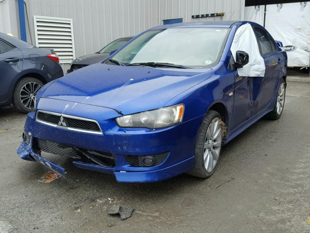 JA3AU86U38U043591 - 2008 MITSUBISHI LANCER GTS BLUE photo 2