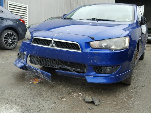 JA3AU86U38U043591 - 2008 MITSUBISHI LANCER GTS BLUE photo 9