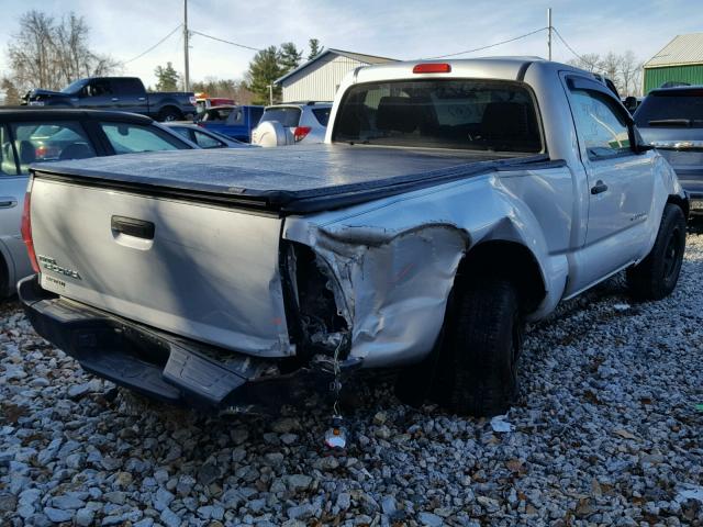 5TENX22N26Z239502 - 2006 TOYOTA TACOMA SILVER photo 4