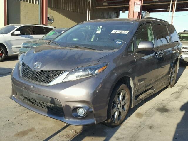 5TDXK3DC3FS570109 - 2015 TOYOTA SIENNA SPO GRAY photo 2