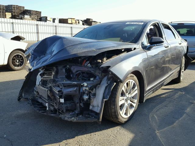 3LN6L2LU1ER829612 - 2014 LINCOLN MKZ HYBRID BLUE photo 2