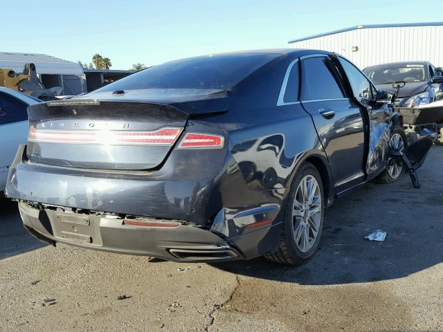 3LN6L2LU1ER829612 - 2014 LINCOLN MKZ HYBRID BLUE photo 4