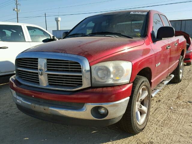 1D7HA18N38J153716 - 2008 DODGE RAM 1500 S MAROON photo 2