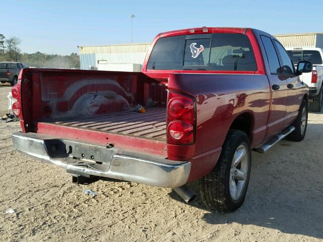 1D7HA18N38J153716 - 2008 DODGE RAM 1500 S MAROON photo 4