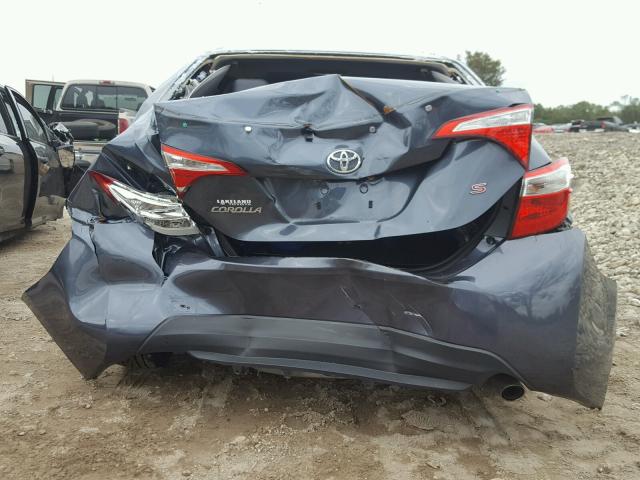 2T1BURHE5FC432843 - 2015 TOYOTA COROLLA L BLUE photo 9