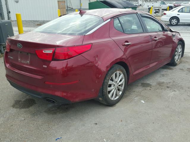 5XXGM4A76FG497052 - 2015 KIA OPTIMA LX RED photo 4