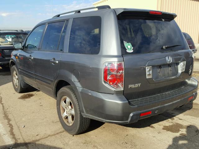 5FNYF28457B020308 - 2007 HONDA PILOT EX GRAY photo 3