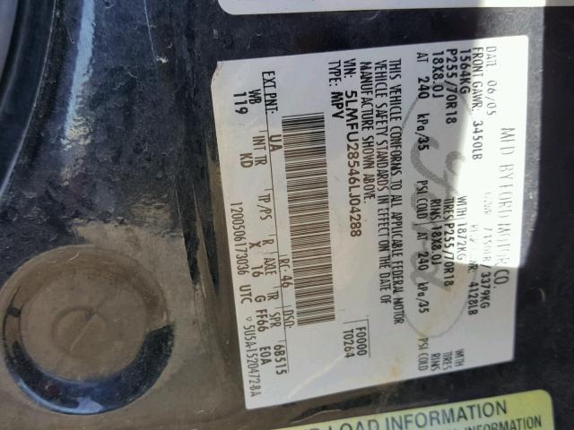 5LMFU28546LJ04288 - 2006 LINCOLN NAVIGATOR 黑色 照片 10