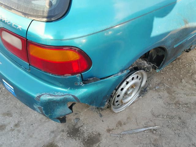 2HGEH2356RH512082 - 1994 HONDA CIVIC CX TEAL photo 9