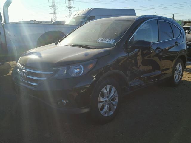 2HKRM4H70DH615872 - 2013 HONDA CR-V EXL BLACK photo 2