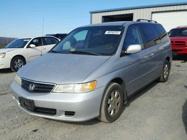 2HKRL18612H559740 - 2002 HONDA ODYSSEY EX SILVER photo 2