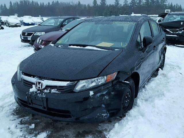 2HGFB2F46CH103581 - 2012 HONDA CIVIC LX BLACK photo 2