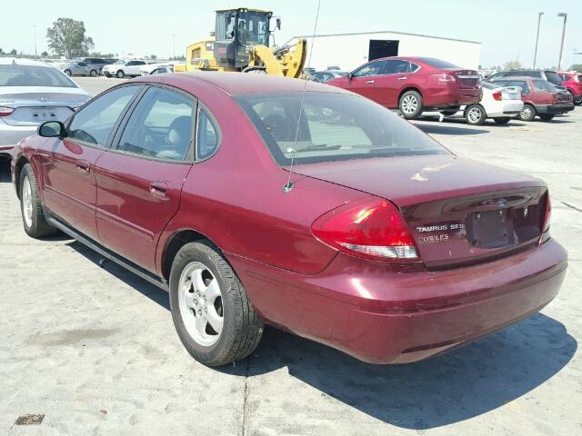 1FAHP55214G158632 - 2004 FORD TAURUS SES MAROON photo 3