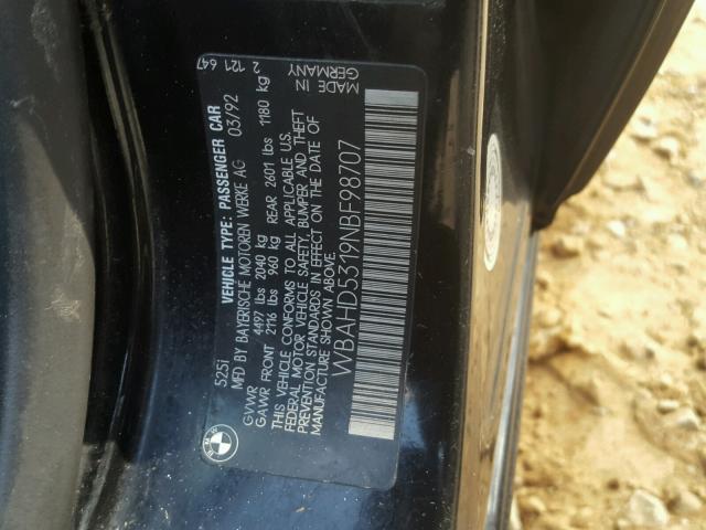 WBAHD5319NBF98707 - 1992 BMW 525 I BLACK photo 10