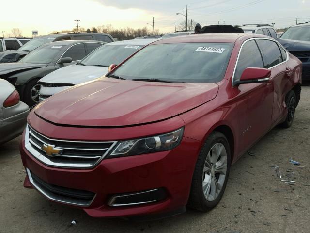 1G1125S34FU134569 - 2015 CHEVROLET IMPALA LT MAROON photo 2