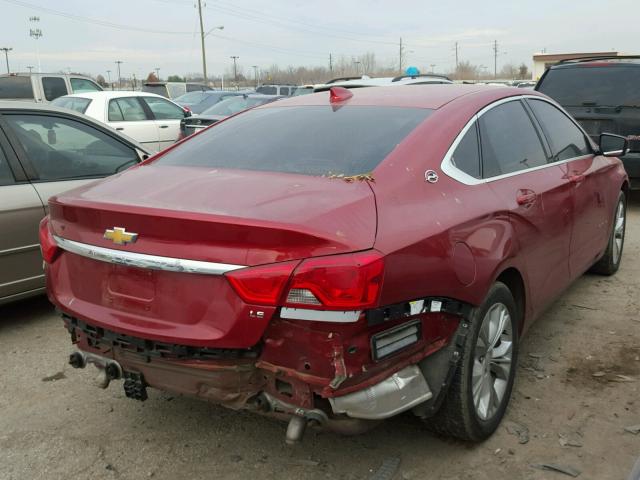 1G1125S34FU134569 - 2015 CHEVROLET IMPALA LT MAROON photo 4