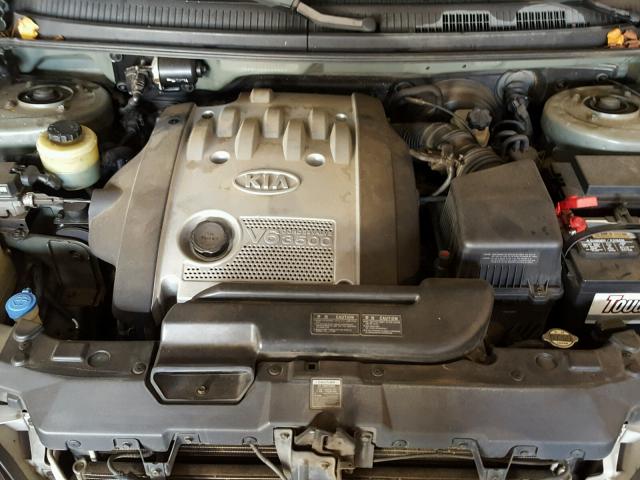 KNDUP131036359597 - 2003 KIA SEDONA EX GREEN photo 7