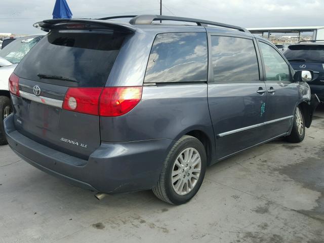 5TDZK22C98S118707 - 2008 TOYOTA SIENNA XLE BLUE photo 4