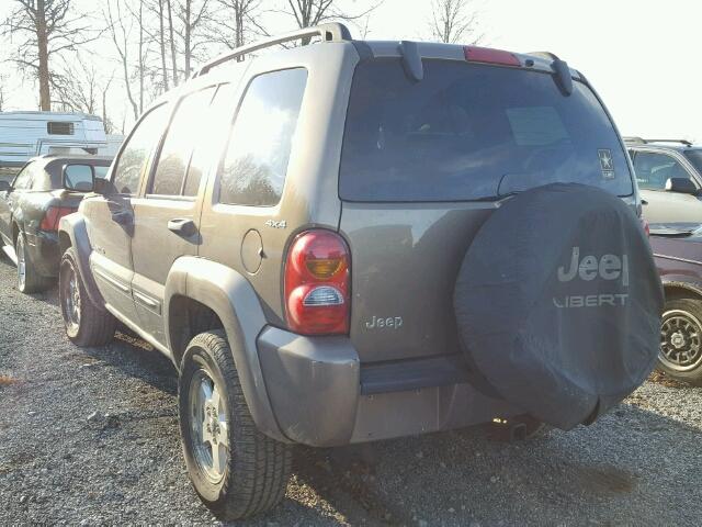 1J4GL58K52W136384 - 2002 JEEP LIBERTY LI TAN photo 3