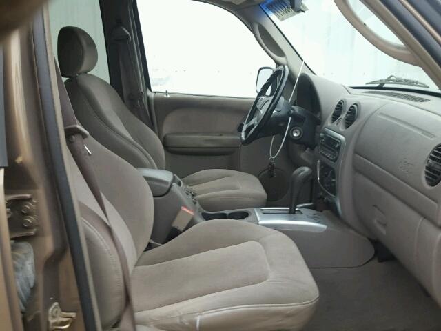 1J4GL58K52W136384 - 2002 JEEP LIBERTY LI TAN photo 5