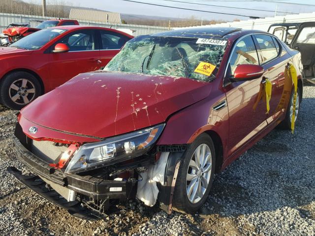 5XXGN4A73EG288847 - 2014 KIA OPTIMA EX RED photo 2