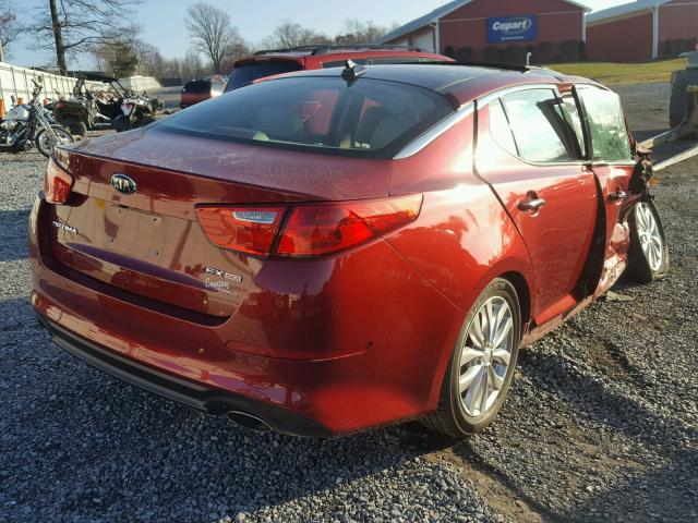 5XXGN4A73EG288847 - 2014 KIA OPTIMA EX RED photo 4