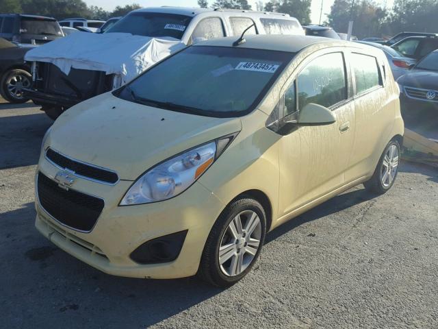 KL8CB6S90EC510126 - 2014 CHEVROLET SPARK LS YELLOW photo 2