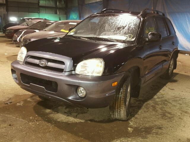 KM8SC73D75U951217 - 2005 HYUNDAI SANTA FE G BLACK photo 2