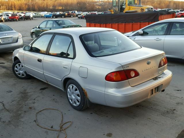 2T1BR12E31C444493 - 2001 TOYOTA COROLLA CE SILVER photo 3