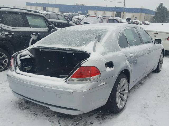 WBAHN83547DT66571 - 2007 BMW 750 SILVER photo 4