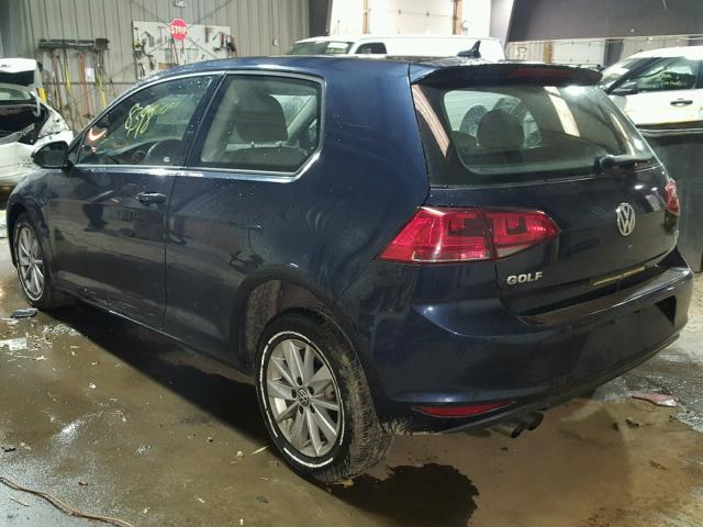 3VW917AU5GM009716 - 2016 VOLKSWAGEN GOLF BASE 蓝色 照片 3