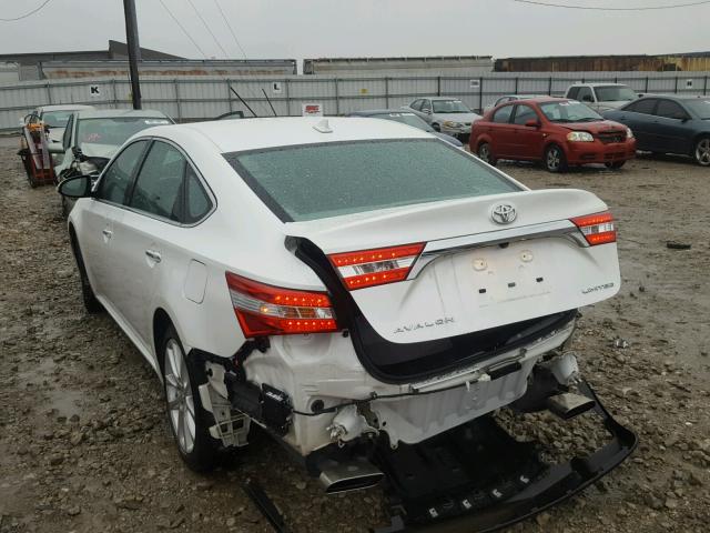 4T1BK1EB2DU010588 - 2013 TOYOTA AVALON BAS WHITE photo 3