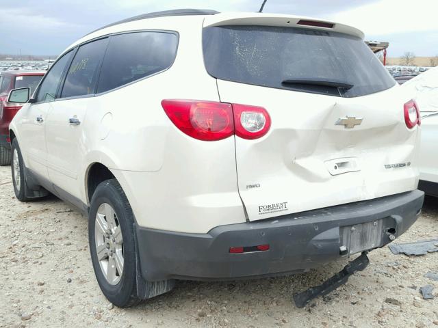 1GNKVJED6CJ300305 - 2012 CHEVROLET TRAVERSE L WHITE photo 3