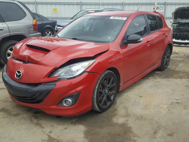 JM1BL1L35D1802569 - 2013 MAZDA SPEED 3 RED photo 2