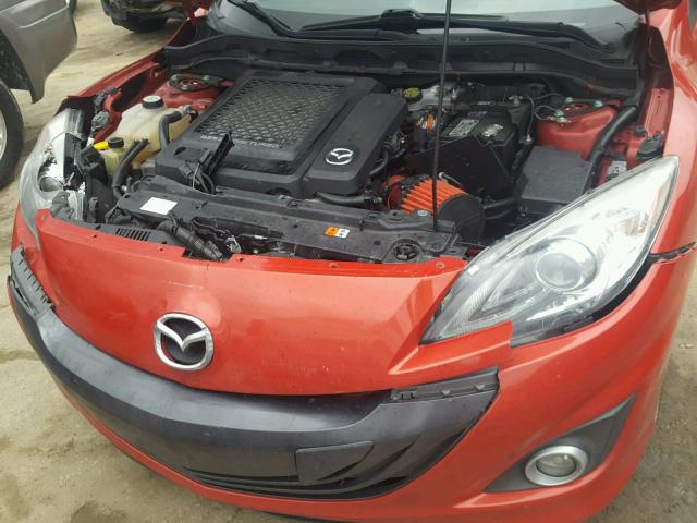 JM1BL1L35D1802569 - 2013 MAZDA SPEED 3 RED photo 7