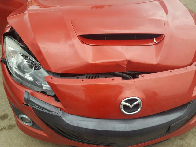 JM1BL1L35D1802569 - 2013 MAZDA SPEED 3 RED photo 9