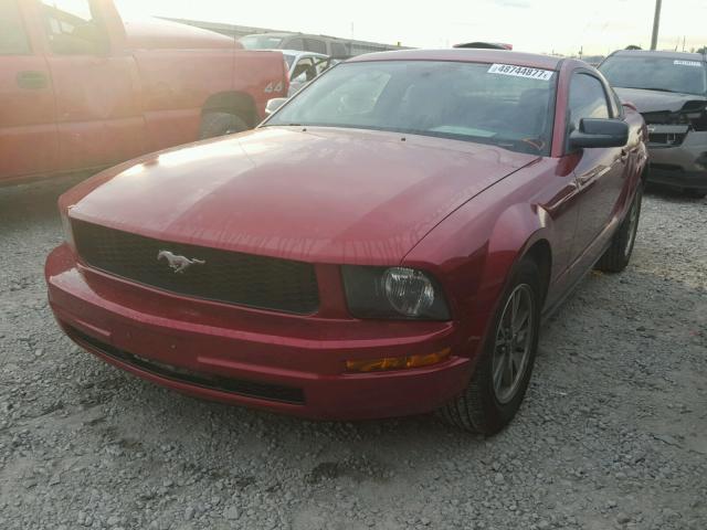 1ZVFT80N855144933 - 2005 FORD MUSTANG MAROON photo 2