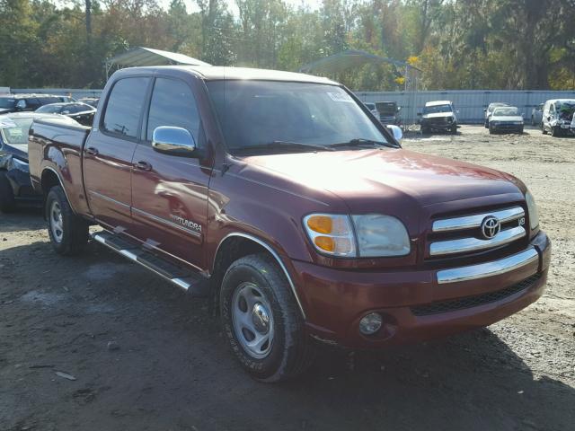 5TBET34154S435691 - 2004 TOYOTA TUNDRA DOU RED photo 1