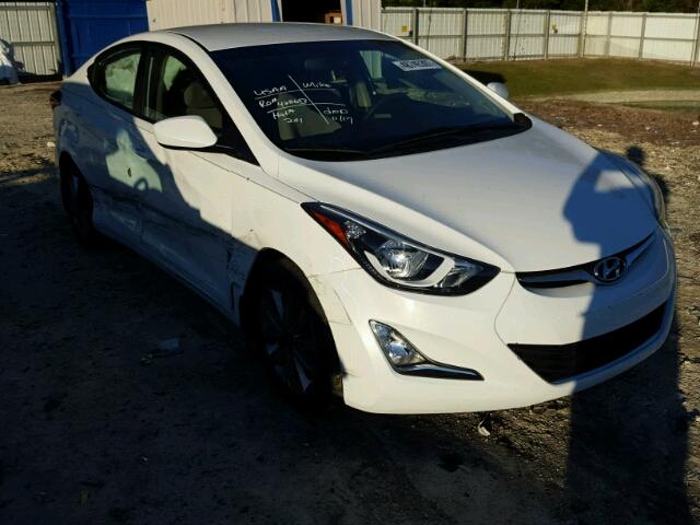 5NPDH4AE9EH517142 - 2014 HYUNDAI ELANTRA SE WHITE photo 1